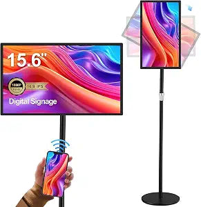 15.6" Digital Signage Display with Adjustable Stand