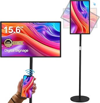 15.6" Digital Signage Display with Adjustable Stand
