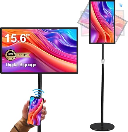 15.6" Digital Signage Display with Adjustable Stand