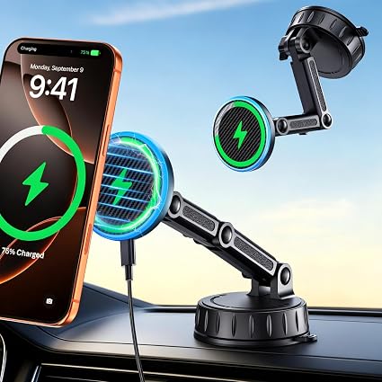 for MagSafe Car Mount Charger, Strong Magnetic Phone Holder for Your Car