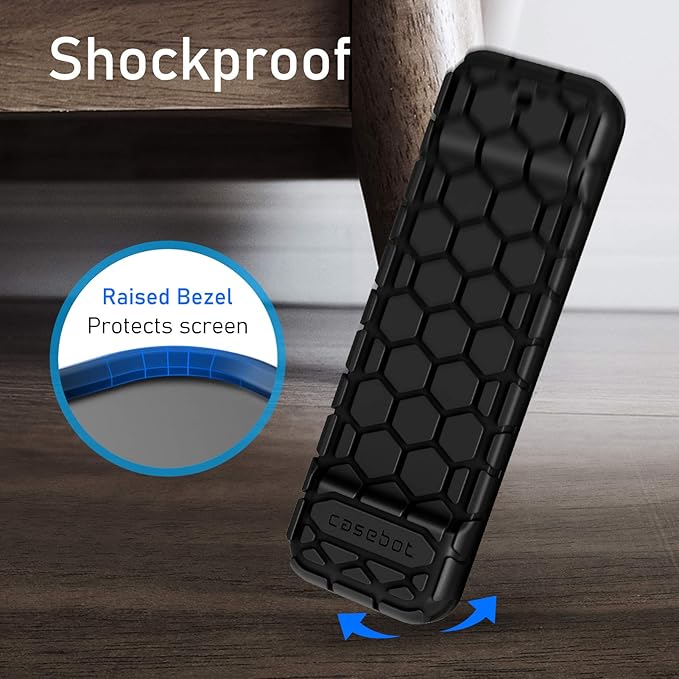 Fintie Bundle: Protective Case for Apple TV 4K/ HD Siri Remote (1st Gen) - Honey Comb Lightweight Anti Slip Shockproof Silicone Cover + Remote Holder Bracket Shelf for Apple TV Remote
