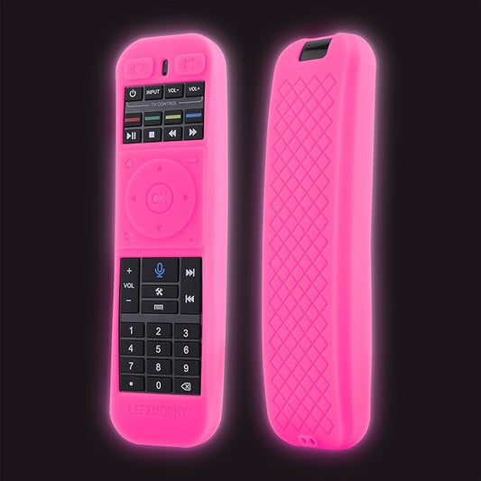LEFXMOPHY Remote Cover for SuperBOX S5 PRO, S4 PRO, S5 Max 2024, S 5 MAX, S6 MAX 2025, S 6-Ultra, S 6-MAX Super Box TV Voice Remote Case Pink Sleeve Glow in Dark