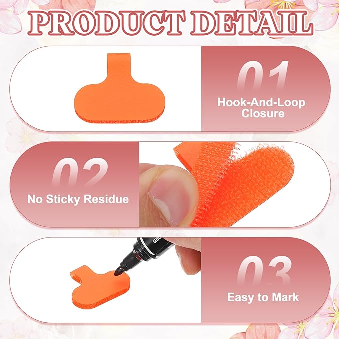 PATIKIL 2.4 x 1.5 Inch Cable Labels, 32 Pcs Electronic Cable Identification Tags Nylon Write on Wire Labels Oval Cord Tags Labeling for Electronics Management Organization, Orange