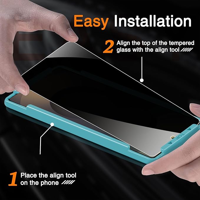 Milomdoi 3 Pack Privacy Screen Protector for Samsung Galaxy S25 Ultra Tempered Glass with 3 Pack Camera Lens Protector, Ultra 9H Accessories [Support Fingerprint Unlock] Black