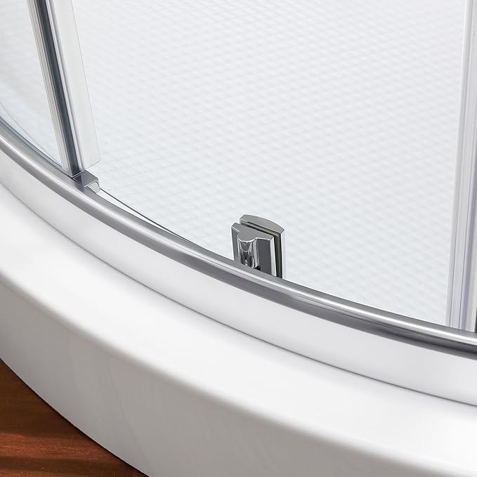 OVE Decors Breeze 32 in. Corner Shower Clear Sliding Door with Base in Satin Nickel Finish