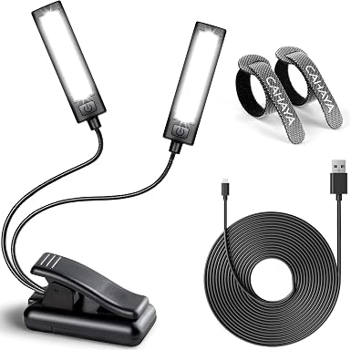 CAHAYA CY0243 LED Music Stand Lamp with 3 Brightness Modes Portable and Adjustable Mains Lamp Must Be Used Under Load