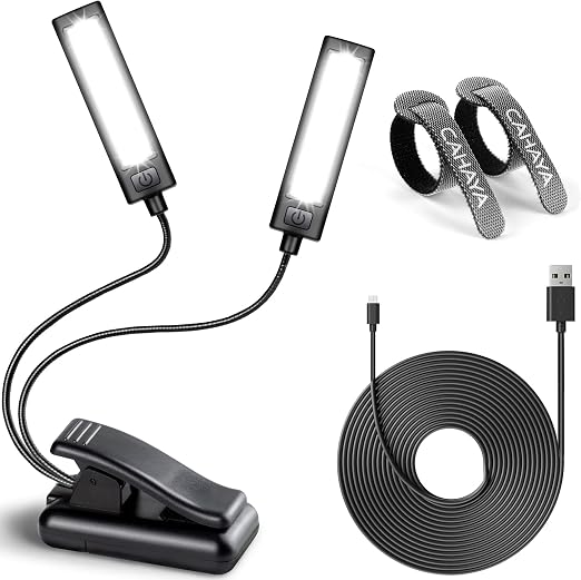 CAHAYA CY0243 LED Music Stand Lamp with 3 Brightness Modes Portable and Adjustable Mains Lamp Must Be Used Under Load