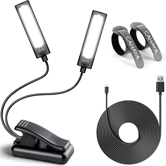 CAHAYA CY0243 LED Music Stand Lamp with 3 Brightness Modes Portable and Adjustable Mains Lamp Must Be Used Under Load