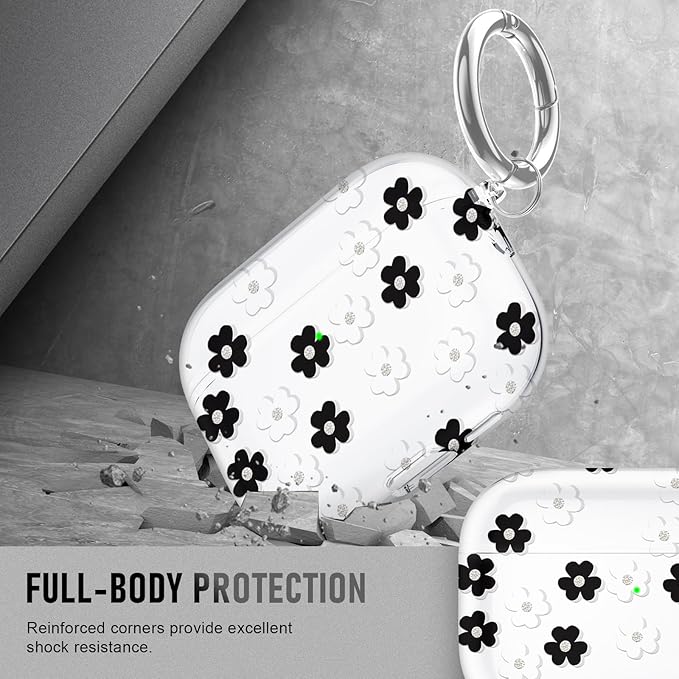 for AirPods Pro 3 Case (2025) with Cleaner Kit, Cute Soft Silicone Cover Compatible AirPods Pro 3rd Genera case with Keychain for Women Men with Keychain for Airpod Pro case(2025) Sunflower