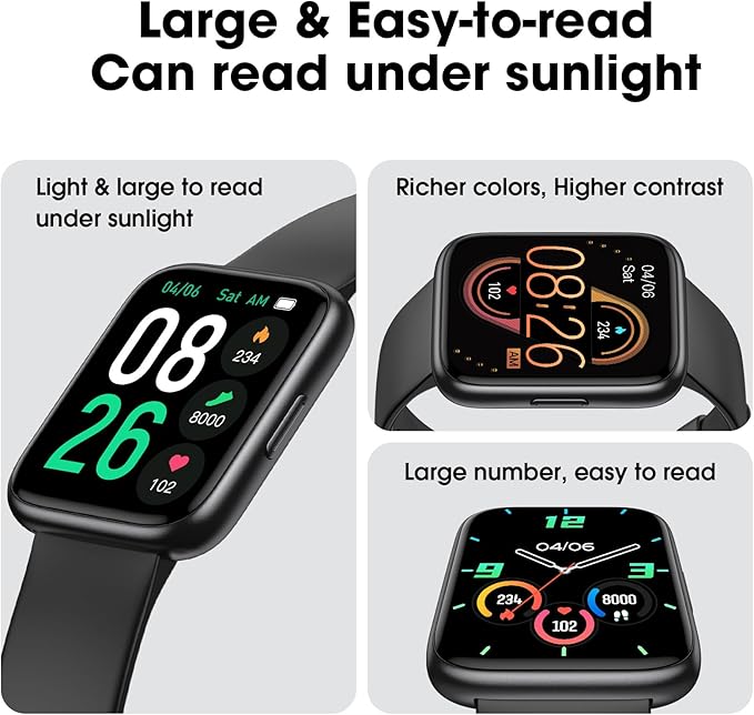 Pedometer Watch Senior Friendly No App/Phone Required, Waterproof Fitness Tracker Watch with Step Counter Calories/Sleep Tracker for Walking Running for Men Women