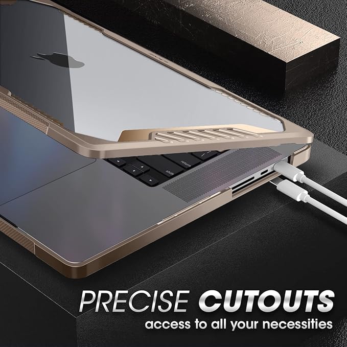 SUPCASE for MacBook Pro 14 Inch Case 2025-2021 (Unicorn Beetle), M5/M4/M3/M2/M1 Pro/Max A3434 A3185 A3401 A3112 A2918 A2992 A2779 A2442 Rugged Hard Shell Protective Cover for MacBook Pro 14", Tan