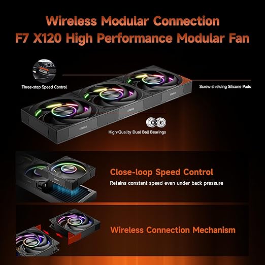 PCCOOLER CPU Cooler AIO, 3.4-inch IPS Display, 360mm ARGB Water Cooling, High-Performance F7 X120 Modular Fan, Compatible with AM4/AM5, LGA115X/1200/1700/1851 (CPS DT360 Black)