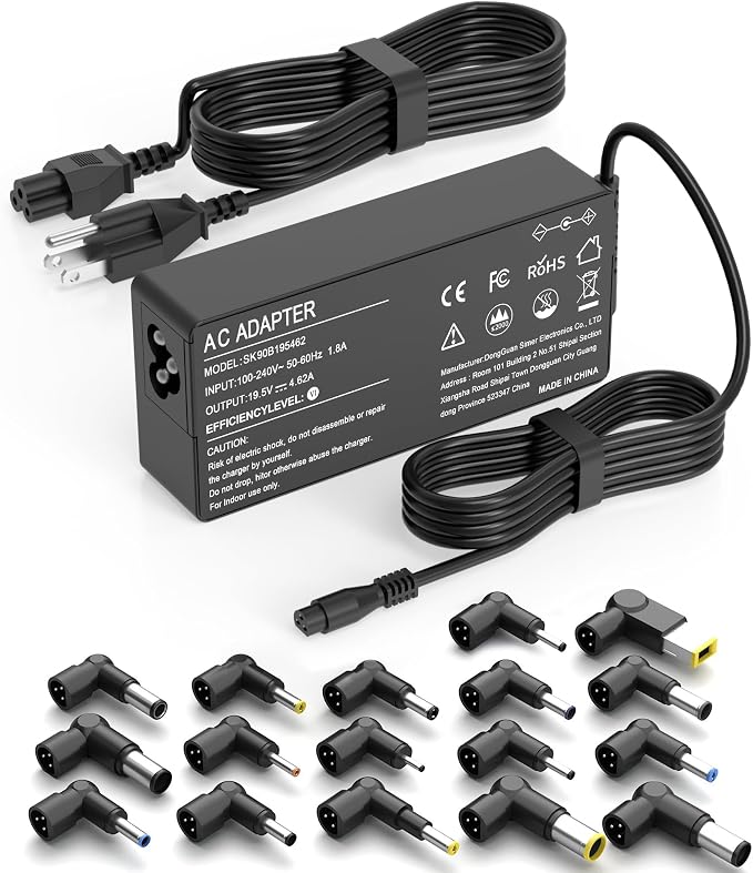 90W Universal Laptop Charger AC Adapter