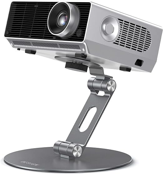BESIGN PS01 Projector Foldable Mount Stand, Angle Adjustable Projector Stand with 1/4 inch Mounting Screw
