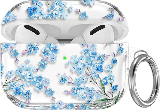 Maxjoy for AirPods Pro 3rd Generation Case, Clear AirPods Pro 3 Case for Women Girly Cute Soft AirPod Pro 3 Cover with Keychain Strap for AirPod Pro 3rd Gen Cover 2025, Flower