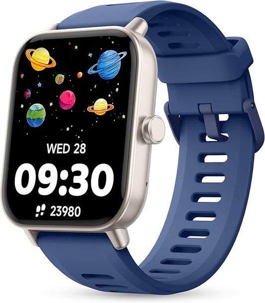 Kids Smart Watch, Kids Watch No Phone Needed Heart Rate & Sleep Tracker, Stress & SpO2 Monitor, 1.8" Fitness Tracker Step Counter, Alarm Clock, Games, Swimming Watch for Boys Girls Teens Aged 5+