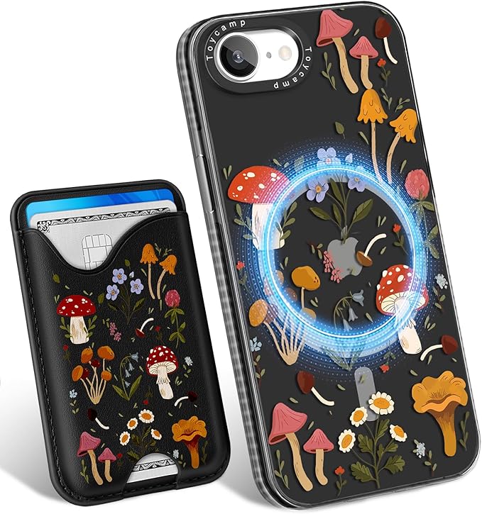 Toycamp for iPhone 16e Case 6.1 Inch - Compatible with Magsafe Credit Card Holder Wallet Magnetic Cute Women Teen Girls Kawaii Girly Unique Design Phone Cover for iPhone 16e