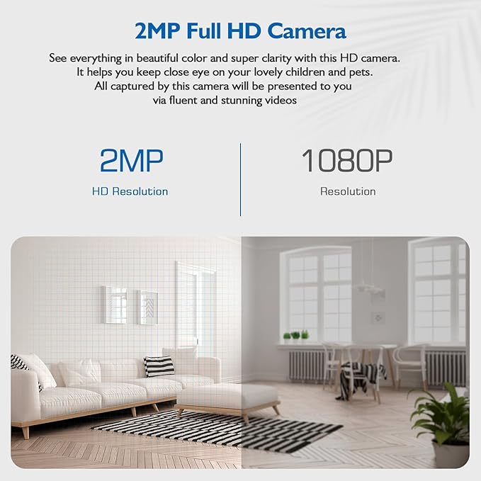 Bulb Security Camera 2.4GHz Wireless, 360°2K Tuya Smart Indoor 3MP Camera, Full Color Night Vision & Motion Tracking, AI Human Detection, Audible Alarm, Alexa/Google Home, Solar Powered