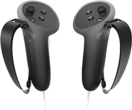 HZLucki Upgraded Controller Grips Compatible with Meta Quest 3S/Quest 3 Accessories, Extended Gradient Silicone Controller Strap, Widened Adjustable Knuckle Straps Fits Most Hands (Black) - Image 1