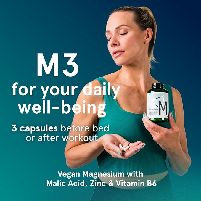 Puori Magnesium Complex Supplement - High Absorption Magnesium Taurinate & Gluconate, Zinc, Vitamin B6 & Malic Acid for Sleep Support, Immune & Bone Health & Muscle Recovery - 240 Vegan Capsules