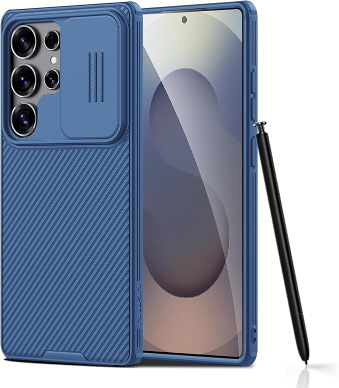 Nillkin CamShield Pro for Samsung Galaxy S25 Ultra Case with Slide Camera Cover Slim Phone Case 2025 6.9'' (Blue)
