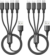 Multi Charging Cable, 2Pack 4FT 4 in 1 Charging Cable for Multiple Devices