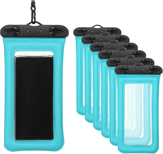 PATIKIL 3Pcs Waterproof Phone Pouch Floating No Sink Universal Cellphone Dry Bag Waterproof Phone Case for Kayaking Beach Swimming Hiking, Pink Blue