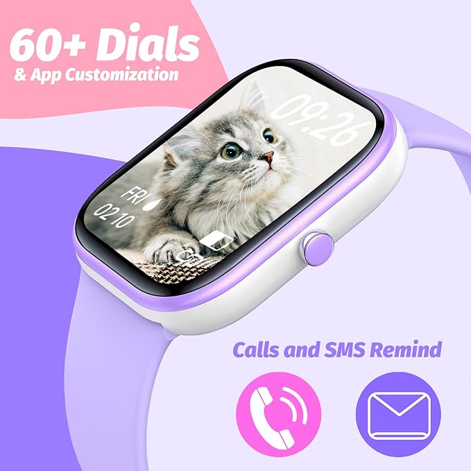 Fitness Tracker Watch for Kids, IP68 Waterproof Kids Smart Watch with 1.5" DIY Dials 19 Sport Modes, Pedometers, Heart Rate, Sleep Monitor, Great Gift for Boys Girls Teens 6-14