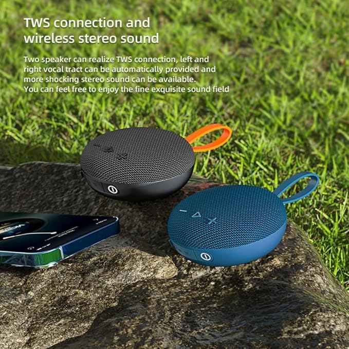 Magnetic Bluetooth Speaker 6W HiFi Sound with TF Card Playback, Built-in Mic, BT5.3, TWS Pairing, IPX6 Waterproof, Wireless Floatable Speaker for Golf Cart & Worksite