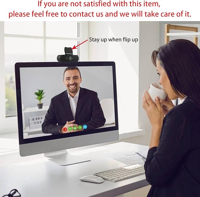 Lens Shutter Privacy Cover Compatible for Logitech C920 Pro /C920x/ C922x/ C920/C922 Pro/C930C/C930/C930e/ C920s/Pro 22/ Logitech Brio 4K Ultra HD Webcam/HD Webcam C310 (Renewed)