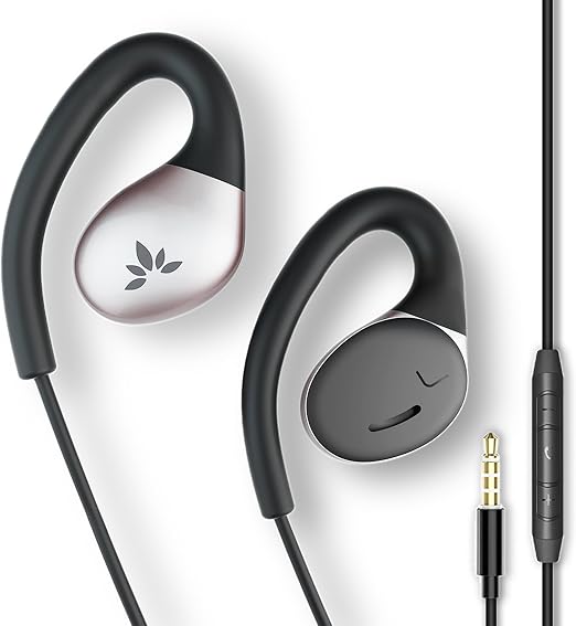 Avantree Resolve – 3.5mm AUX Wired Open-Ear Earbuds w/Mic & Over-Ear Hook