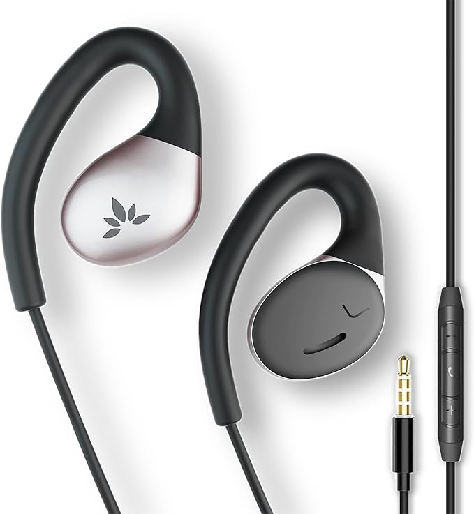 Avantree Resolve – 3.5mm AUX Wired Open-Ear Earbuds w/Mic & Over-Ear Hook