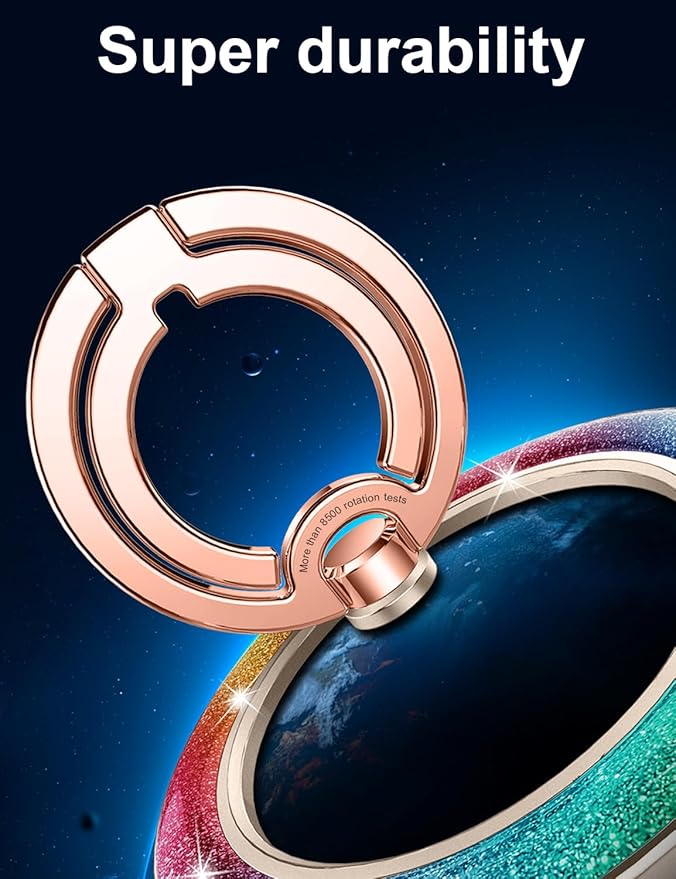 Mindsky Magnetic Phone Ring Holder,Glitter Fashion Color magsafe Ring Holder,Phone Ring Holder Grip for iPhone 17/16 /15/14/13/ 12series/Android (LargeSmall Ring)