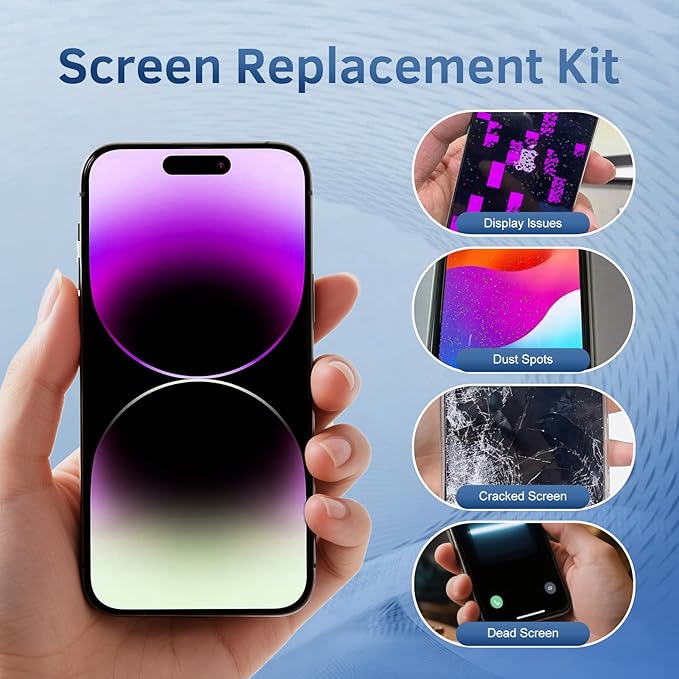 for iPhone 16 Plus Screen Replacement Kit Full Assembly 6.7 inch,3D Touch LCD Display for A3290、A3082、A3289 and A3291 Digitizer Screen and Repair Tools Kit