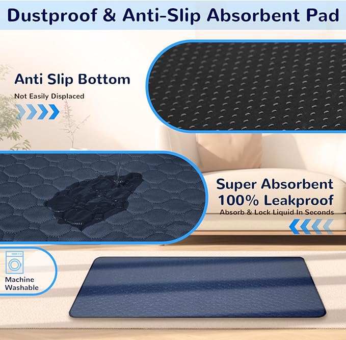 Dog Bed Small Chew Proof Puppy Bed Memory Foam Orthopedic Pet Beds with Anti-Slip Mat Washable Pet Couch Waterproof (Blue)