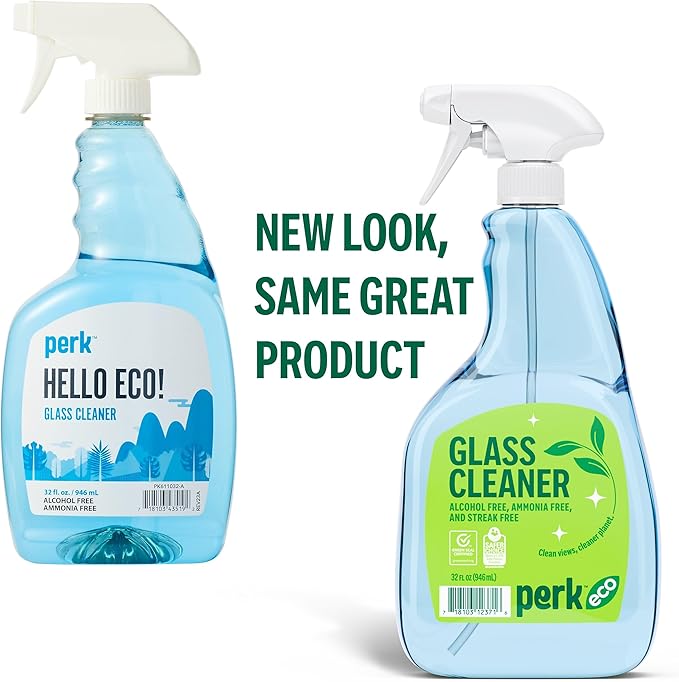 Sustainable Earth Ready‑to‑Use Glass Cleaner, 32 oz Spray Bottle — Ammonia‑Free Streak‑Free Cleaner for Windows, Mirrors & Glass Surfaces