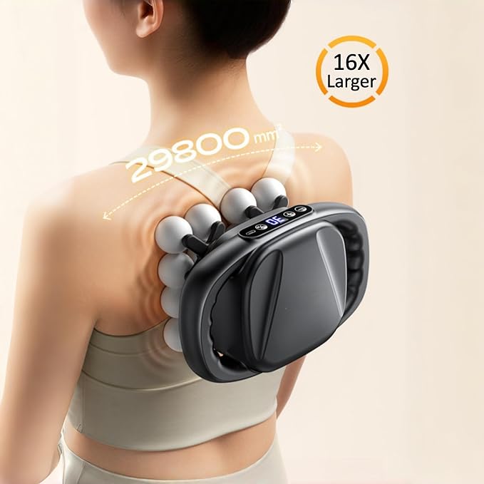 Mini 16 Head Massage Gun Set, 16-Drive 8-Head Massage Gun Deep Tissue with 30 Levels & 3Modes for Thighs, Arms, Waist, Back(S7 MINI AIR)