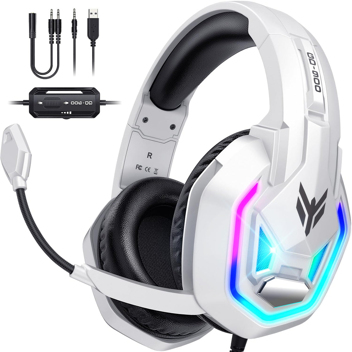Gaming Headset for Xbox Series X|S Xbox One PS5 PS4 PC Switch Mac, Wired