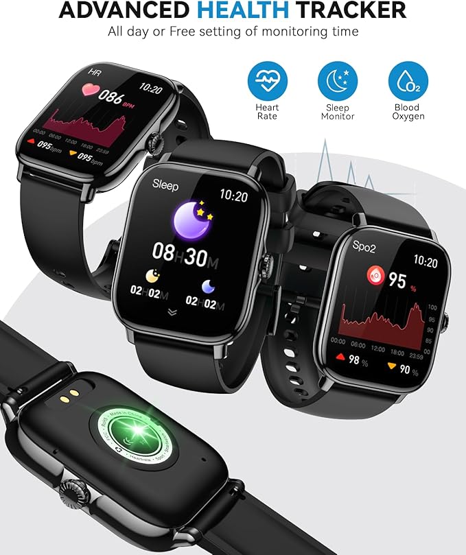 Smart Watch for Women Men- Answer/Make Call, 2025 IP68 Waterproof Fitness Step Tracker Watch with Sleep Monitor/Activity Counter/110+ Sport Mode, Smartwatch for Andriod iPhone iOS Samsung Compatible