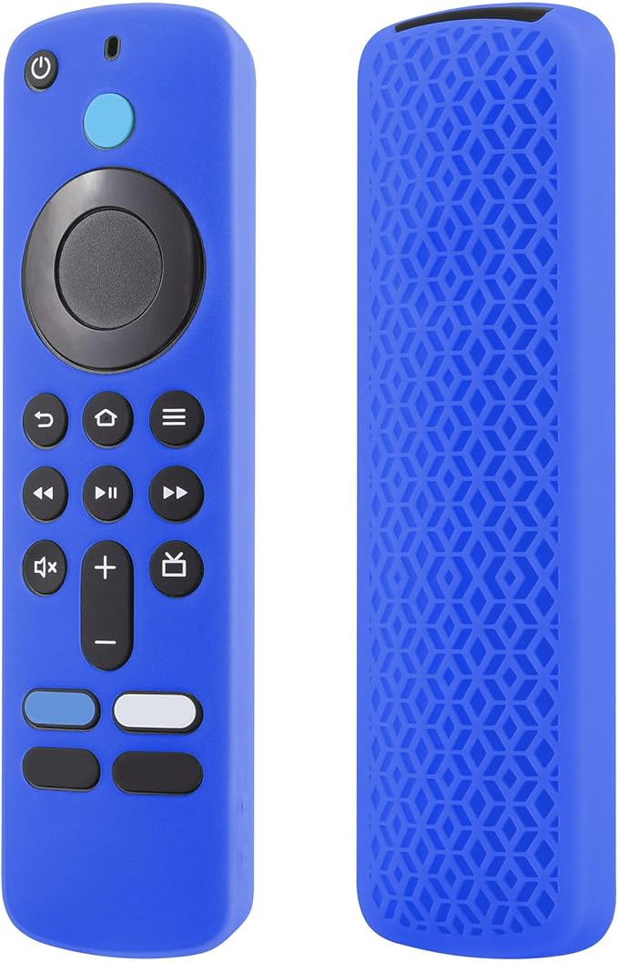 LEFXMOPHY Case Cover for TV Stick HD / 4K 2nd (2024 Model) with AI-Powered, Wi-Fi 6 Voice Remote Control Case Blue Silicone Sleeve with Lanyard