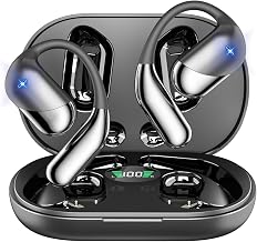 Open Ear Bone Conduction Headphones，,Over Ear Earbuds with Ergonomic Earhook,Bluetooth Headphones 5.4 with Smart Digital Display,60H Playtime,IPX7 Waterproof,Touch Control Operate Running Fit Cycling