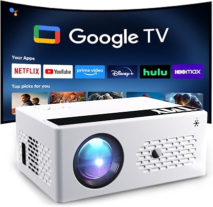 TMY Smart Projector with Google TV Built-in, Native 1080P 4K Home Theater
