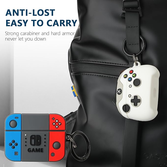 [2Pac] Compatible Airpods Pro 3 Case(2025),Cute Gamepad Design Cases Soft Silicone Protective Cases for Apple AirPods Pro 3rd Generation Case,Airpod Pro 3 Cover with Keychain for Men/Boy