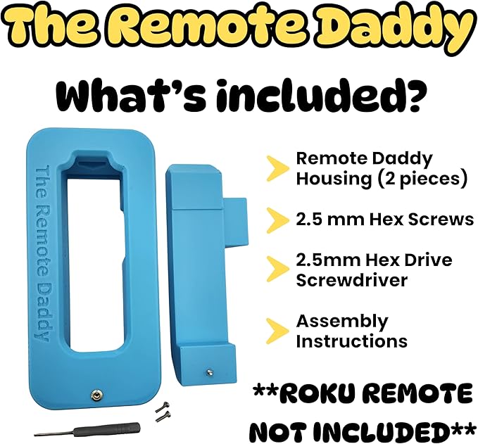 Stops Dog Chewing | Kid-Proof | Locks Battery Compartment | Shock-Absorbing Remote Cover | Prevents Remote Loss | Protective Case for Roku Voice Remote