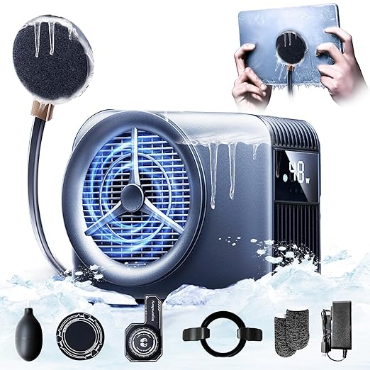 Magnetic Phone Cooler, Phone Cooler Phone, pad Cooler, Phone Radiator with Liquid Cooling,Freeze in 15s, noiseless Cooling,for Phone/Tablet/Pad (Don't Support Wireless Charging)