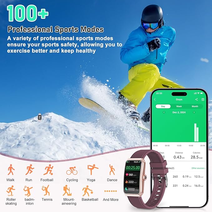 Fitness Tracker with 24/7 Heart Rate, Blood Oxygen, Sleep Tracker, Waterproof Fitness Watch, Activity Tracker with Step Tracker for Women Men