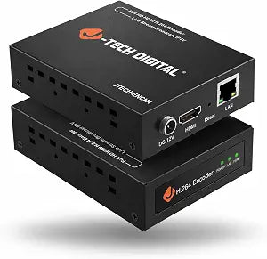 J-Tech Digital HDMI Encoder, 4K 60Hz Input 1080P 60Hz Output H.264 H.265 IPTV Network Video Encoder, Supports UDP, HTTP, RTSP, RTMP, RTMPS, SRT, HLS, FLV, ONVIF Protocols [JTECH-ENCH4]