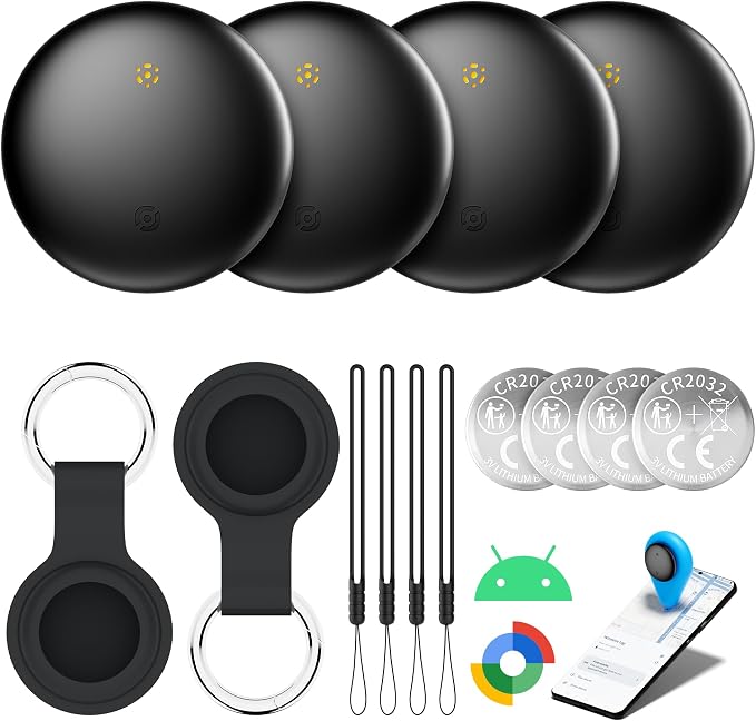 Bluetooth Tracker 4-Pack Smart Tag for Android & Samsung