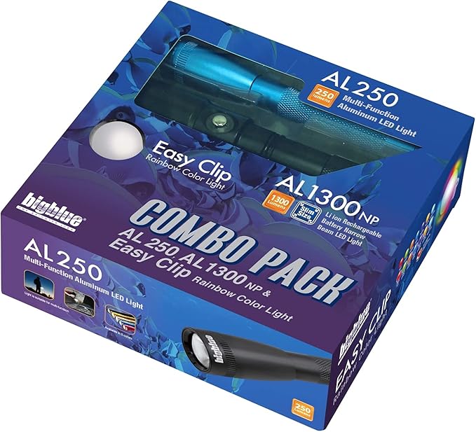 Bigblue Combo Pack: AL1300W AL250 Rainbow EZ Clip - Blue