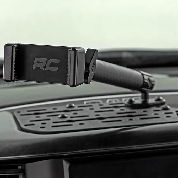 Rough Country Accessory Dash Mount for Ram 1500 (2019??026 w/ 12" Touchscreen) - Phone & Device Mount w/ 10" Arm, Works with Standard Devices